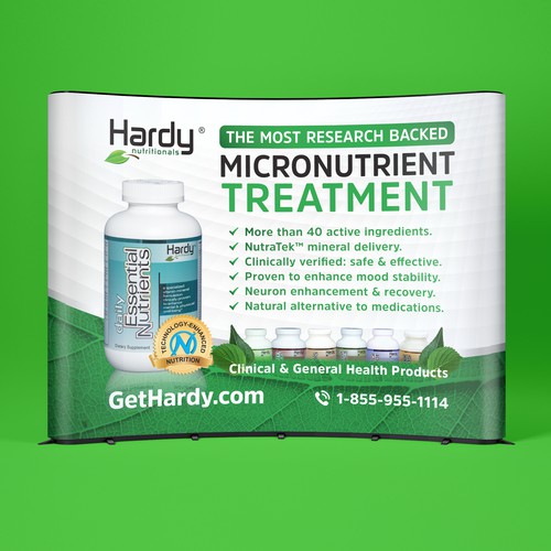 Dynamic trade show booth for Hardy Nutritionals