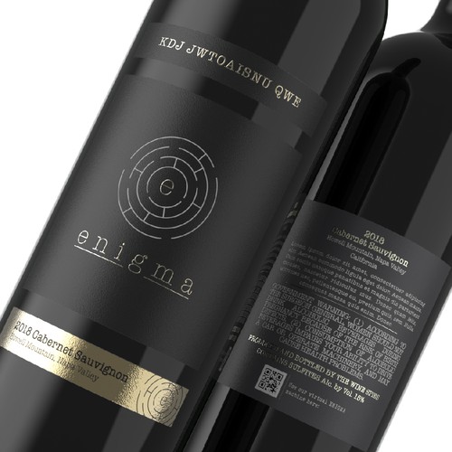 Wine label design for Enigma (Concept)