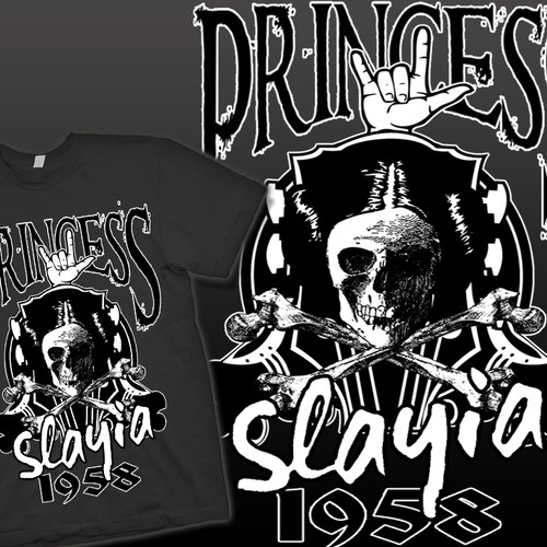 Teen Full Contact Roller Derby T-shirt design