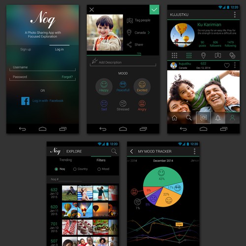 A photo sharing app, with focused exploration