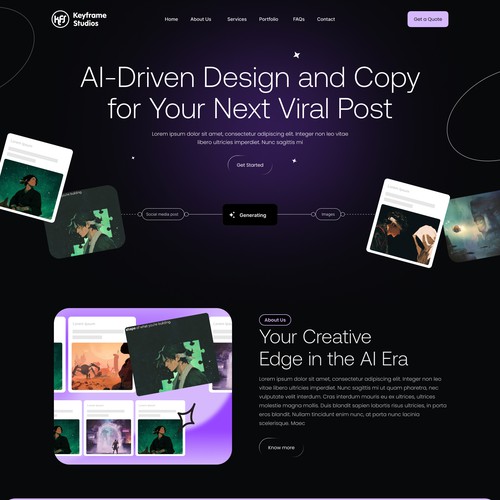 An AI content page that speaks for itself