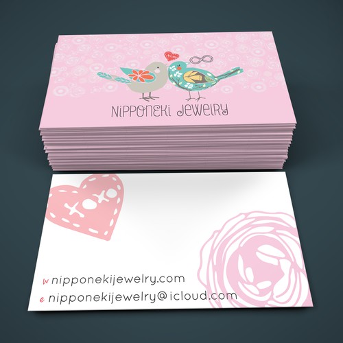 Sweet business card design for handmade jewellery