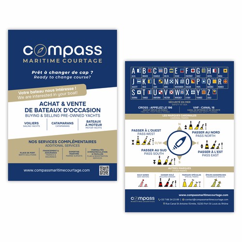 Navigational Rack Card for COMPASS Maritime Courtage