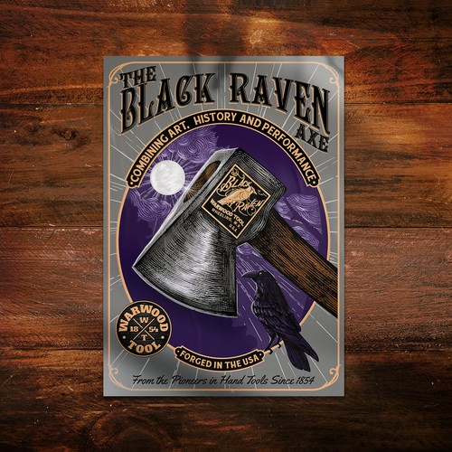 The Black Raven Axe Poster Design