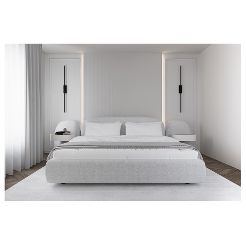 Modern minimalist master bedroom design and visualization