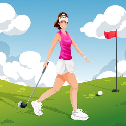 WiseGirl Golf Illustration