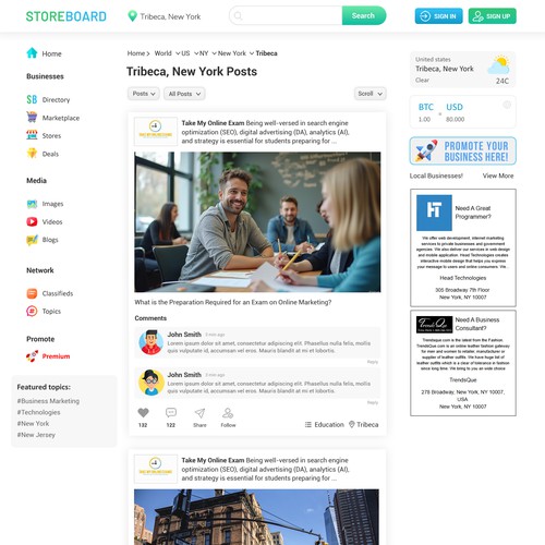 Board web design