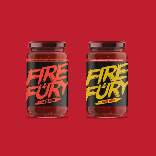 Loud product lable for BBQ Rub Fire & Fury