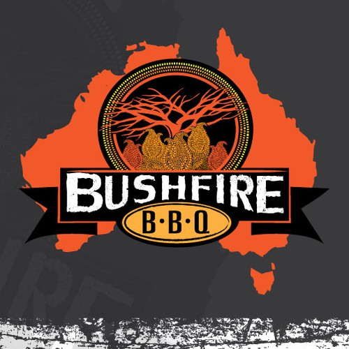 Team logo for an Australian competitive BBQ Team - Bushfire BBQ