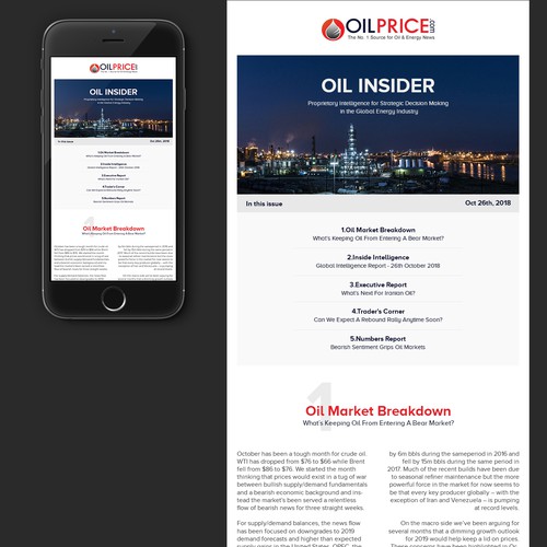 Petroleum Industry Newsletter Design