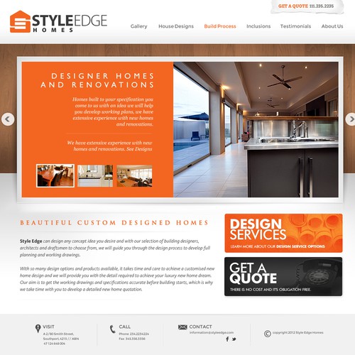 Create the next website design for Style Edge Homes 