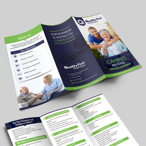 Nursing home clean brochure design