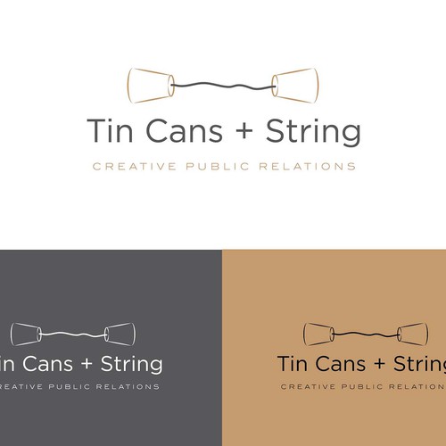 Create an ID system for Tin Cans + String, a creative public relations firm