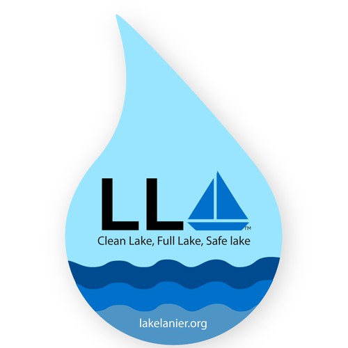 Water droplet sticker for non-profit