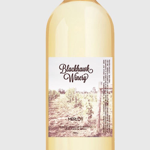 product label for Blackhawk Winery