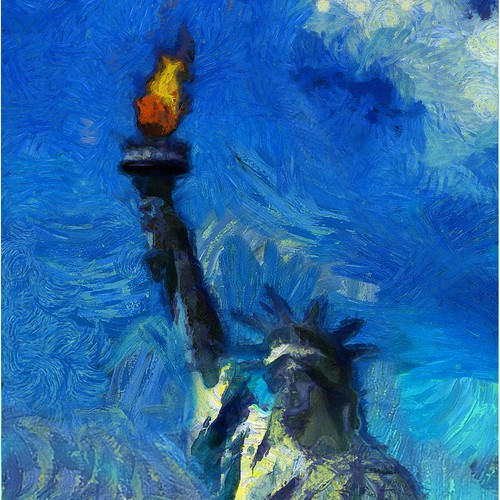 Statue of Liberty Van Gogh Style