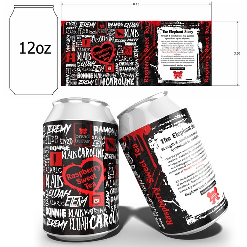 Raspberry Tea – "The Vampire Diaries" Inspired Can Design