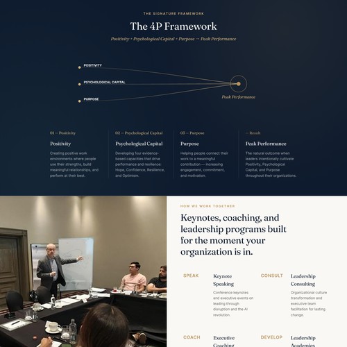 Leadership Consultant Website Design