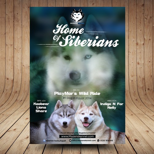  Simple & attractive design needed for a Siberian husky dog kennel