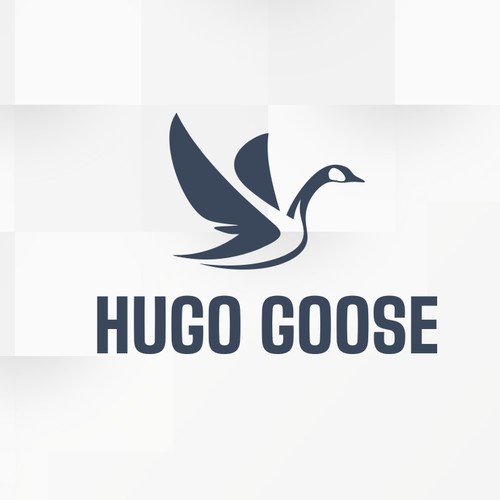 Hugo Goose Minimal Bird Logo