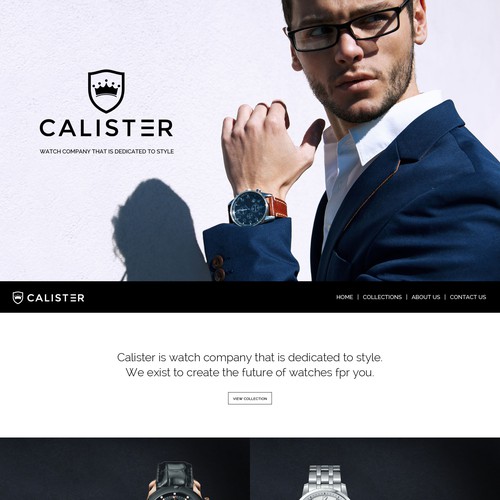 Calister - Website for Fashion Watch Company