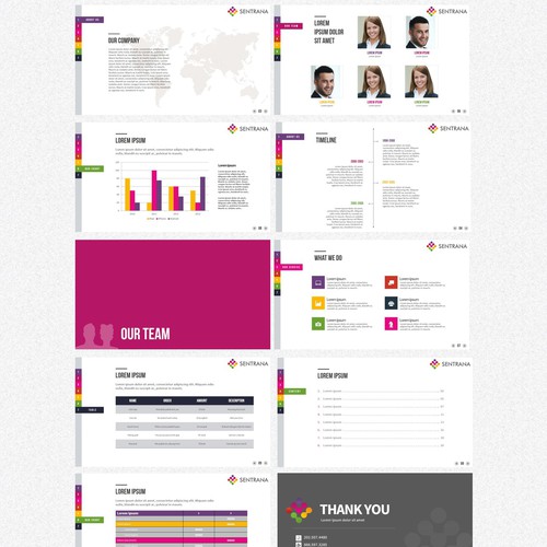 Business template with master layout 