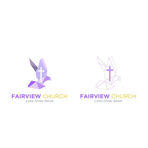 Innovative logo for Fairview Church, USA.