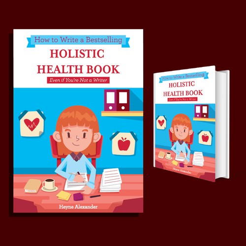 Create a Cartoony Kindle Book Cover for Aspiring Health Book Authors