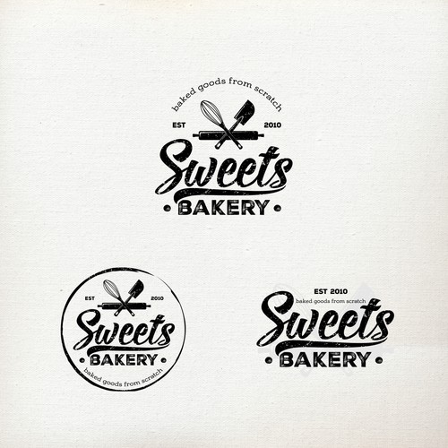 Logo for a small town bakery. Cupcakes, cakepops, buns, cookies etc. Baked goods from scratch