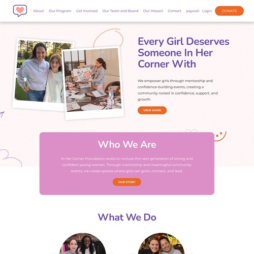 In Her Corner Foundation Design