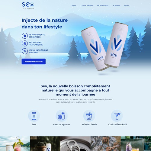 Website design for non-alcoholic beverage company