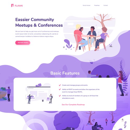 Illustrated Landing Page