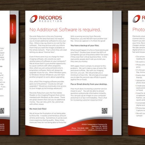 Records Reduction, Inc. needs a new brochure design