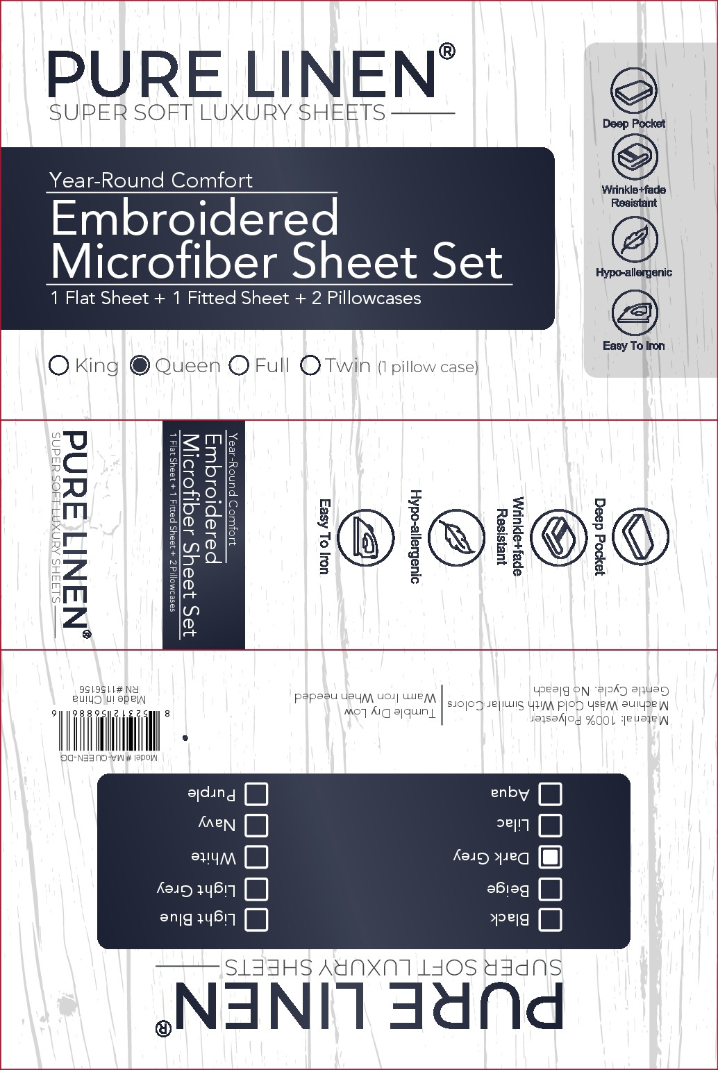 Pure Linen Bed Sheets Design Layout