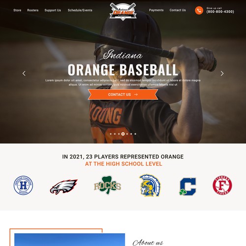 Home page for Orange baseball