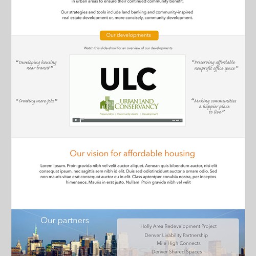 Homepage Redesign for Award Winning Community Developer