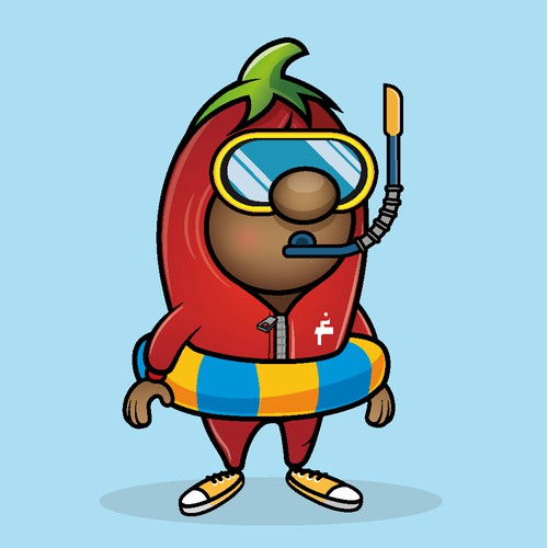 hot pepper cartoon character