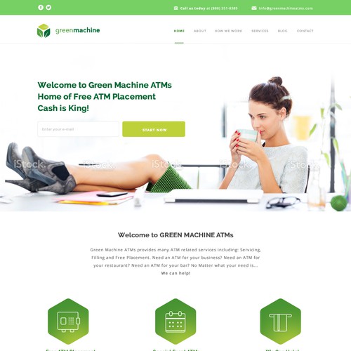 Landing Page for GreenMachine