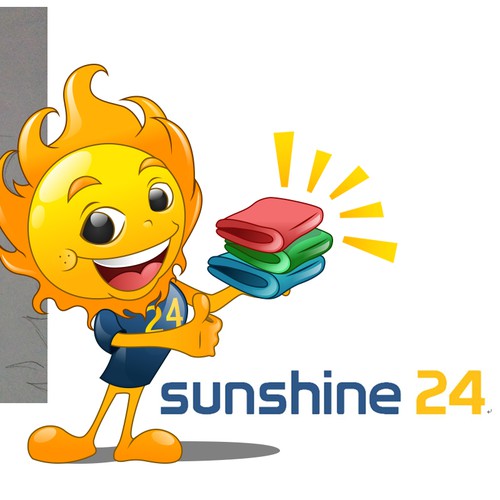 Sun Character for a Laundry Company