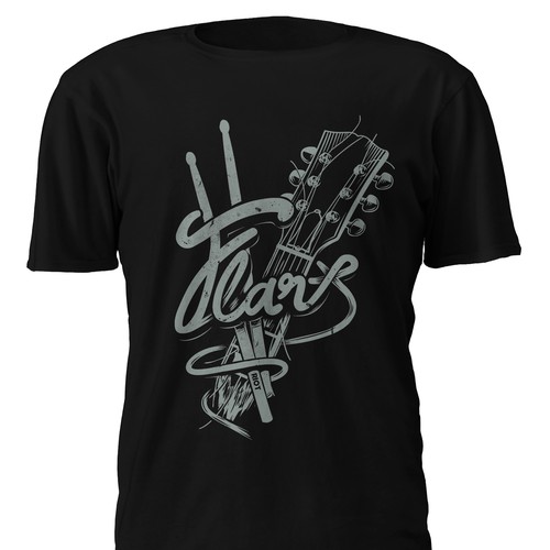 Rock band T-shirt design