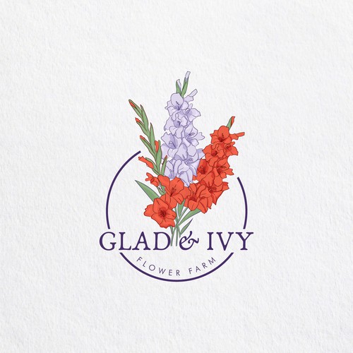 logo concept for flower farm