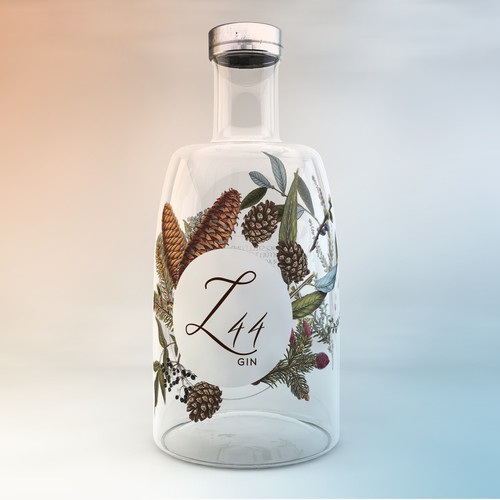 Gin Bottle Packaging Design