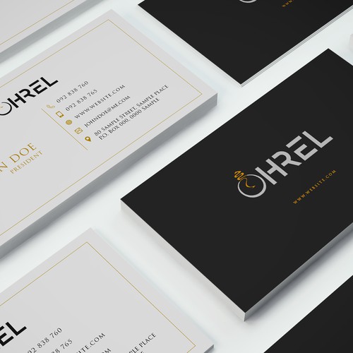 Black and White Business Card Design