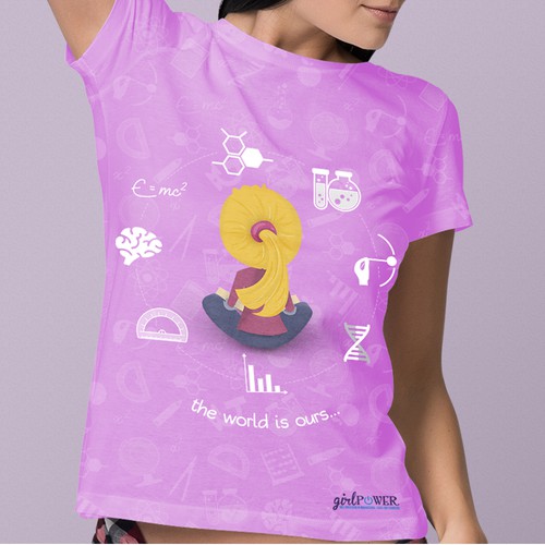 'Girl Power' T-shirt design for a STEM Camp
