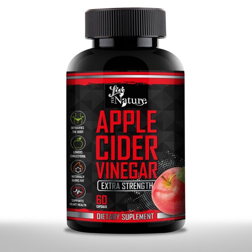 Apple cider vinegar live per nature label