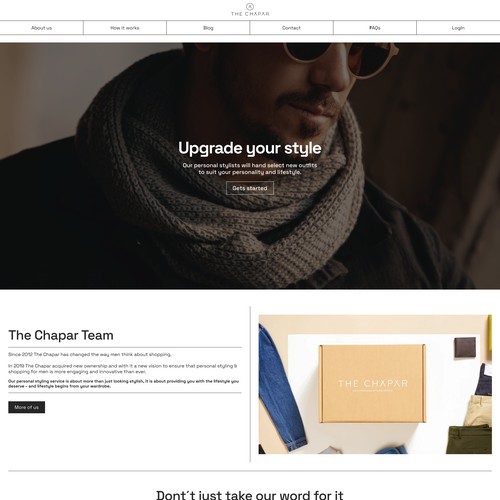 The Chapar landing page