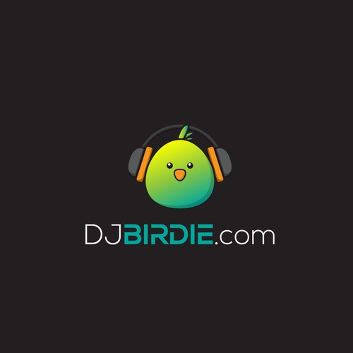 Design a fun bird logo for a mobile DJ