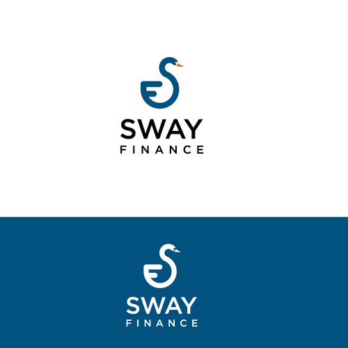 Finance company initials making swan shape 