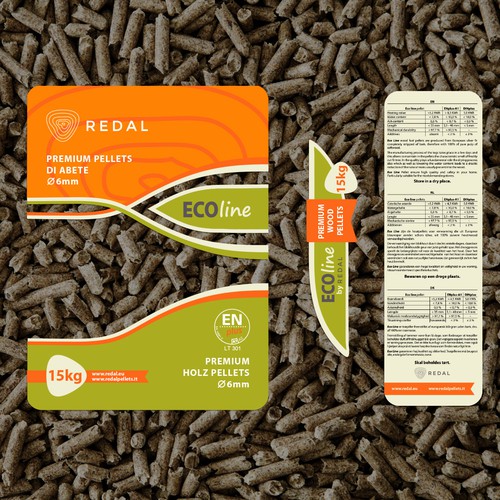 Eco Wood Pellets package, bag redesign