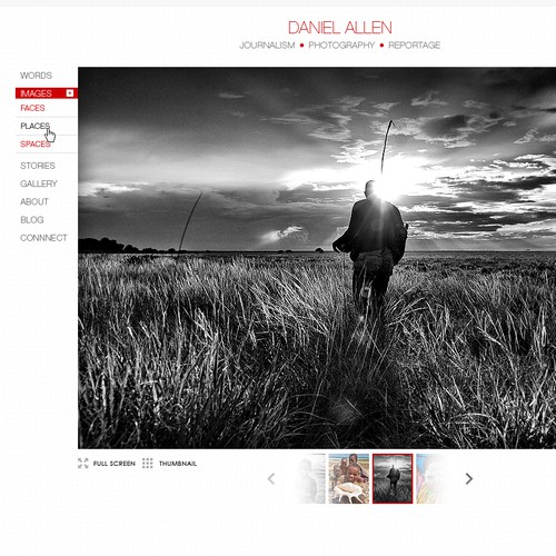 Website Design for Daniel Allen - Writer and Photographer